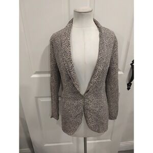 Blue‎ Life Leopard Print Blazer Jacket Women's XS Single Button Lightweight